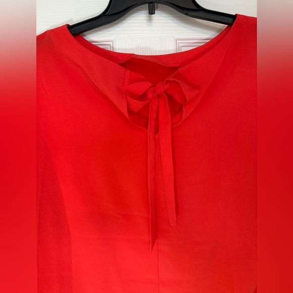 4/$20 Banana Republic Oversized Red Orange Flowy Bell Sleeve Blouse- size S- EUC - Picture 9 of 9